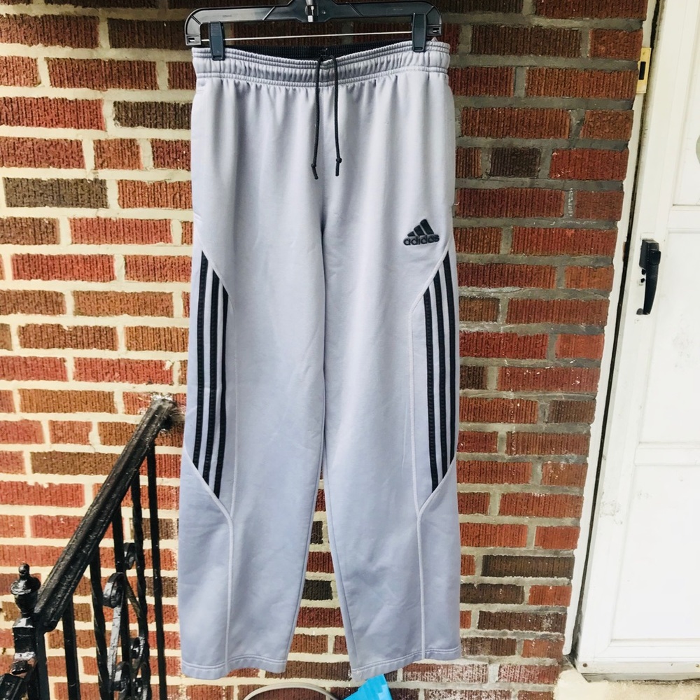 Adidas Gray and Black Stripe  Track Pants - Picture 6 of 6